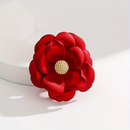 New Creative Class Women Men Flower Solid Color Brooch Badges Fashion Elegant Lady Enamel Floral Pin
