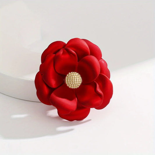 New Creative Class Women Men Flower Solid Color Brooch Badges Fashion Elegant Lady Enamel Floral Pin
