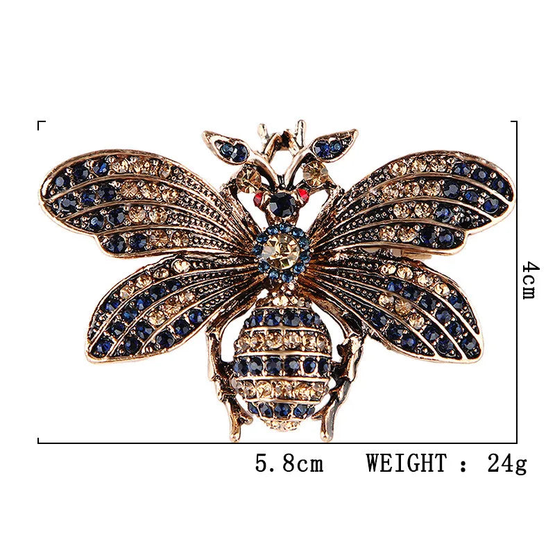 SHMIK Women Men Bee Beetle Crystal Pearl Brooches Pin Fashion Metal Cute Insect Jewelry Accessoreis Retro Women's Men's Brooch