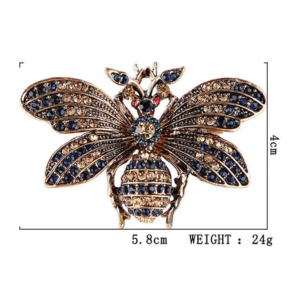 SHMIK Women Men Bee Beetle Crystal Pearl Brooches Pin Fashion Metal Cute Insect Jewelry Accessoreis Retro Women's Men's Brooch