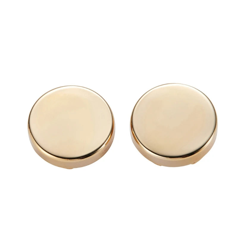 1 Pair Brass Round Button Cover Cufflinks Formal Shirt Cuff Links Fine Details Imitation Cuff Links for Photo Shooting