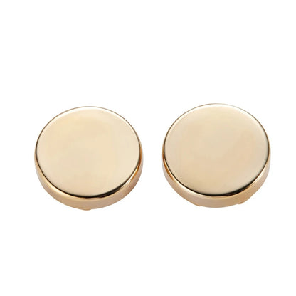 1 Pair Brass Round Button Cover Cufflinks Formal Shirt Cuff Links Fine Details Imitation Cuff Links for Photo Shooting