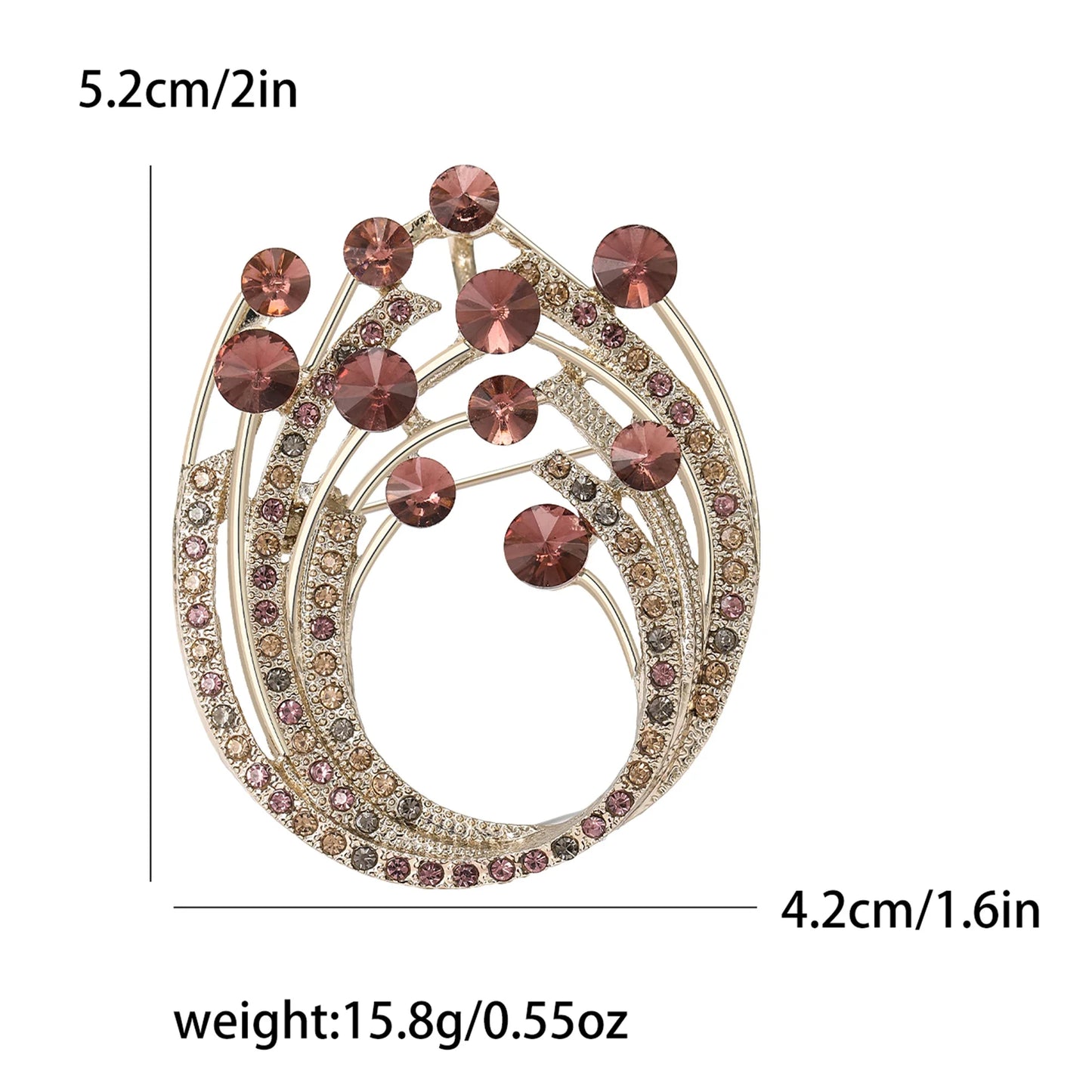 Rhinestone Flower Brooches for Women Alloy Palace Style Pins Event Party Backpack Decoration Clothes Accessories