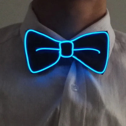glowing Men's LED suspenders and luminous Bow Tie Adjustable Elastic Flashing Led Clothing for nightclub Party supplies