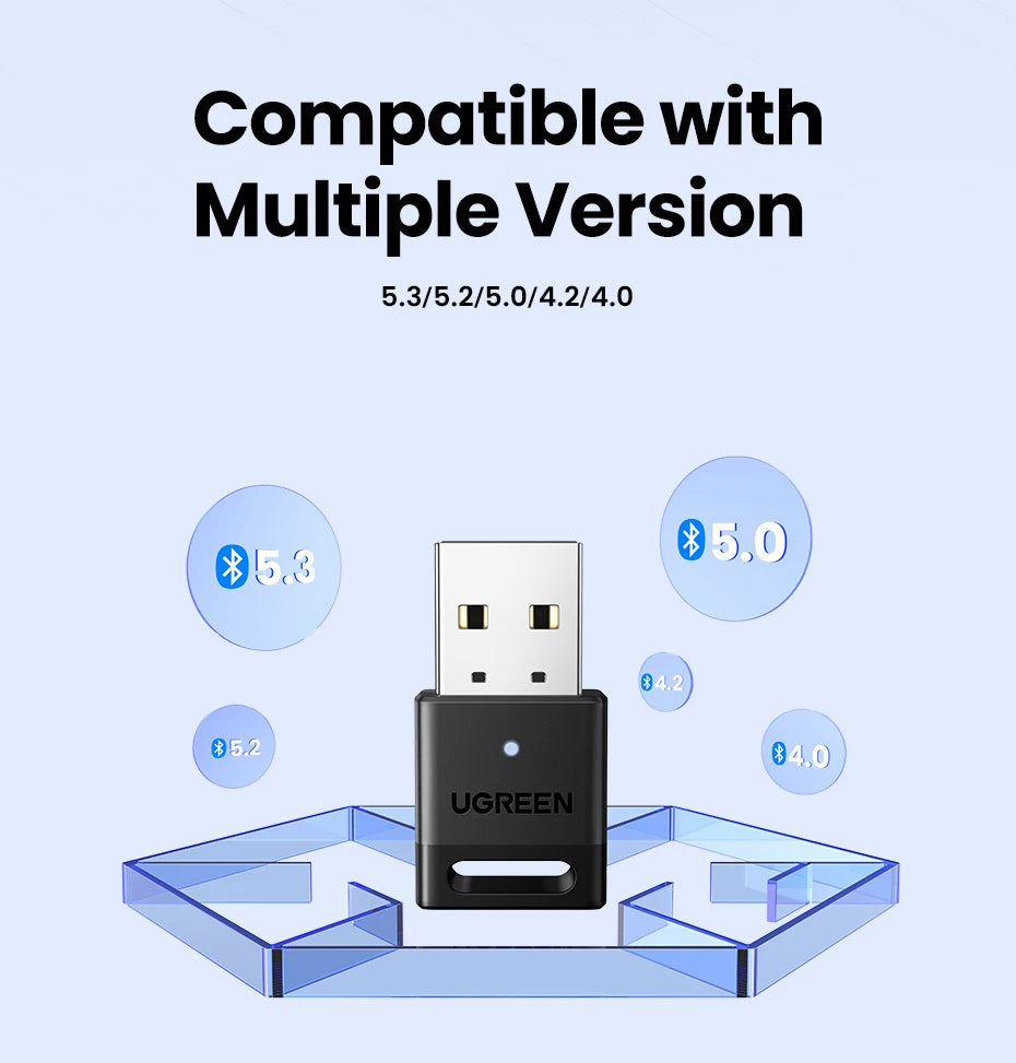 UGREEN USB Bluetooth for PC Bluetooth 5.4 for Bluetooth Keyboard/Mouse/Speakers