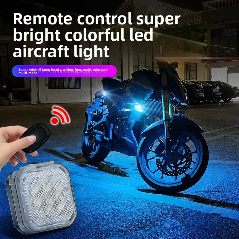 Wireless Remote Control LED Aircraft Strobe Light Multi-Color Super Bright Anti-Collision Warning Light For Motorcycle Car Drone