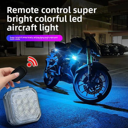 Wireless Remote Control LED Aircraft Strobe Light Multi-Color Super Bright Anti-Collision Warning Light For Motorcycle Car Drone