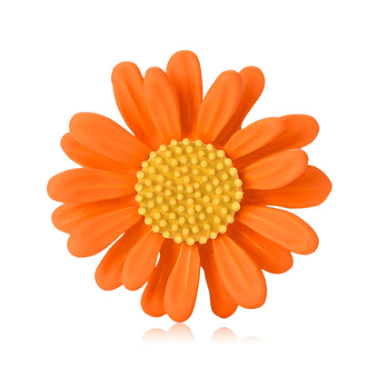 Beaut&Berry Trendy Enamel Daisy Brooches for Women Unisex Plant Sunflower Pins Casual Party Jewelry Accessories Gifts Decoration