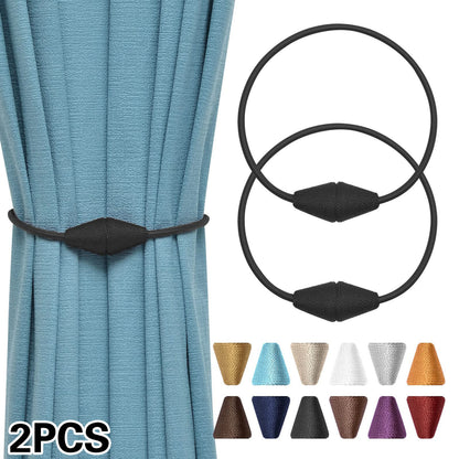 2pcs European style conical shaped strong magnetic curtain tiebacks for thin or heavy curtains, suitable for home, living room