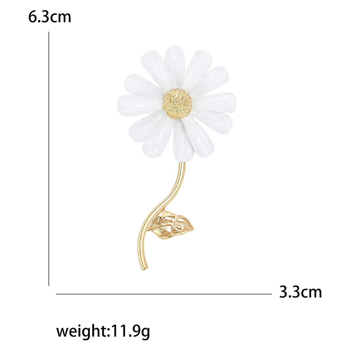 Enamel Sunflower Brooches for Women Unisex Pearl Flower Botanical Pins Banquet Party Backpack Gifts Jewelry Accessories