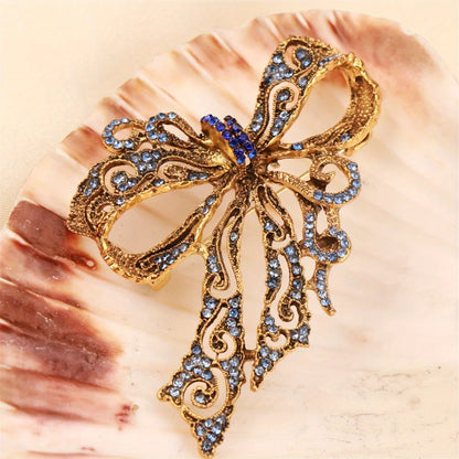 Baroque Luxury Beautiful Bow Men's Women's Brooch Pin，Jewelry Accessories, Wedding Holiday Party Couple Surprise Gift