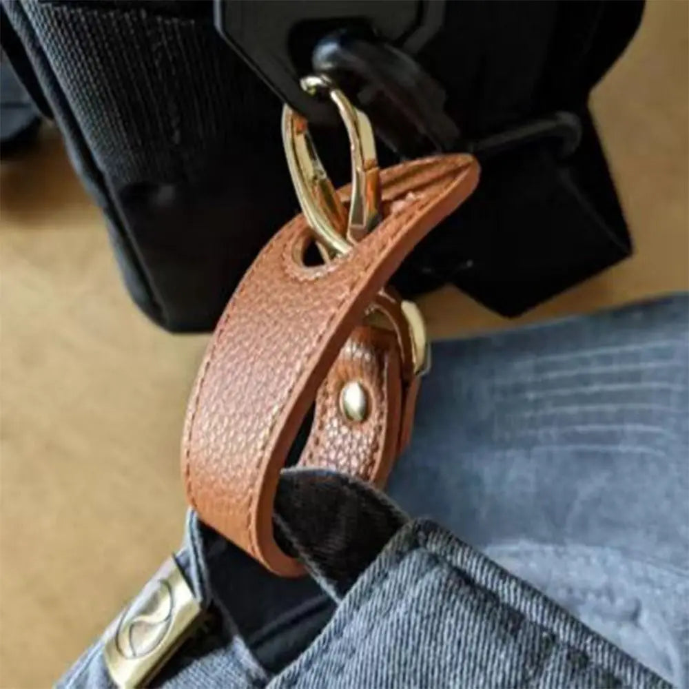 1Pcs PU Leather Hat Clip Hat Holder Hat Keep Clip Hands Free Storage Clip Buckle Outdoor Travel Hooks Handbag Accessories