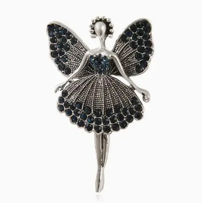 Fashionable and cute angel brooch with full diamond alloy clip