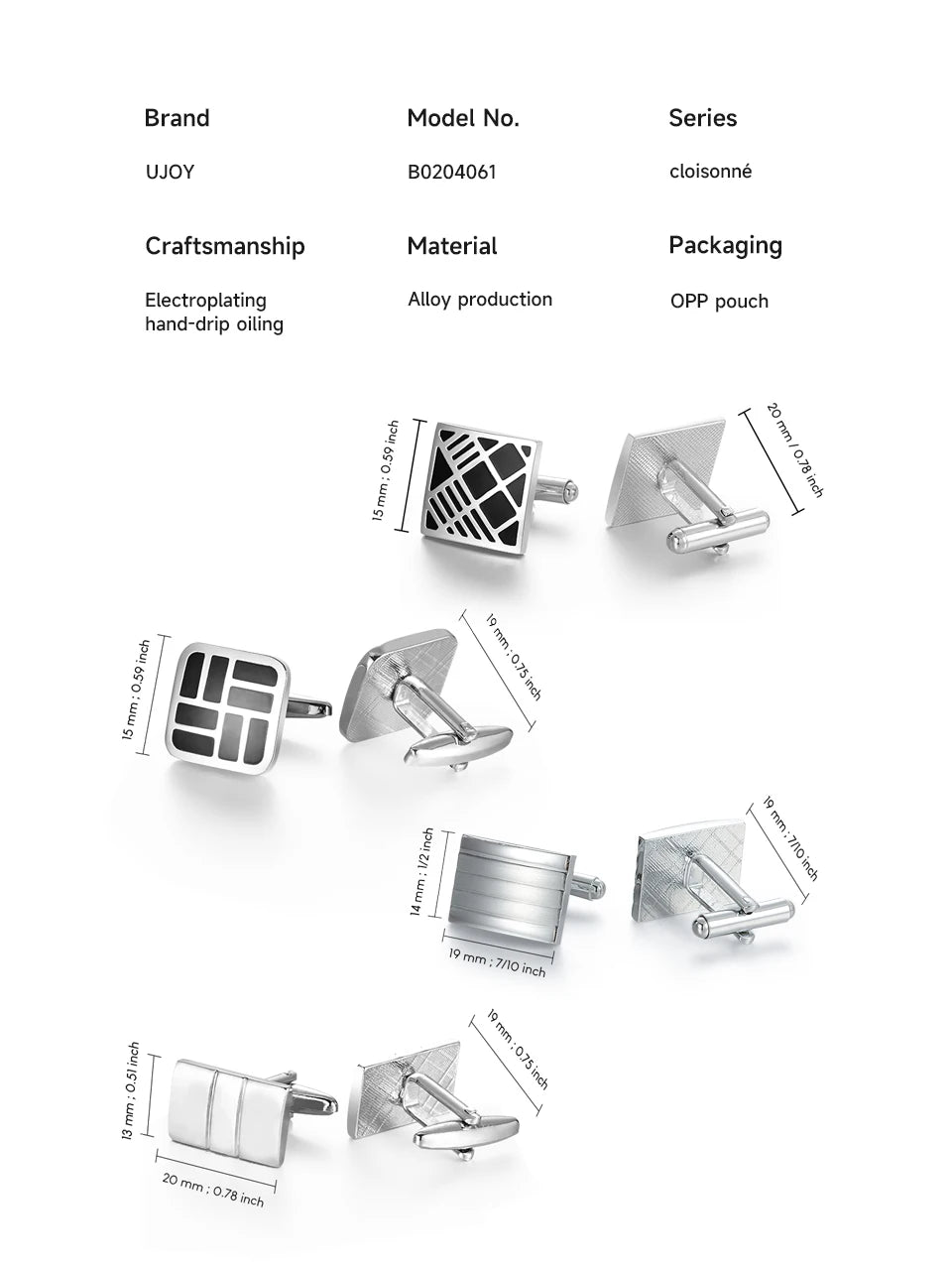 4 Pairs Cufflinks Set CuffLinks For Mens Wedding Souvenirs Groomsmen Gift Man Shirt Cufflink With Box Luxury Jewelry Tie Clips