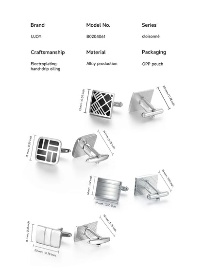 4 Pairs Cufflinks Set CuffLinks For Mens Wedding Souvenirs Groomsmen Gift Man Shirt Cufflink With Box Luxury Jewelry Tie Clips