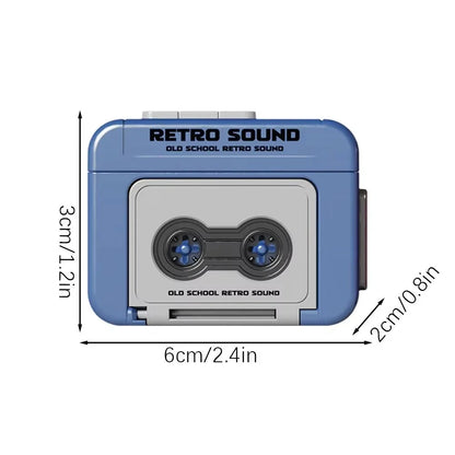 1Pcs Retro Recorder Keychain 15S Recorder Cassette Tape Keyring Student Bag Pendant Couple Friends Gift
