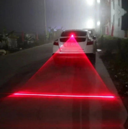 Car LED Laser Light Anti Fog Spotlights LED Anti Collision Taillight Warning Lights Fog Lights Warning Emergency Light Universal