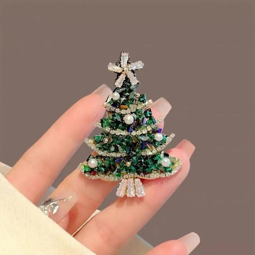 Wuli&baby Interesting Pooping Dog/Christmas tree Brooches For Women Enamel Lovely Shitting Puppy Party Casual Brooch Pins