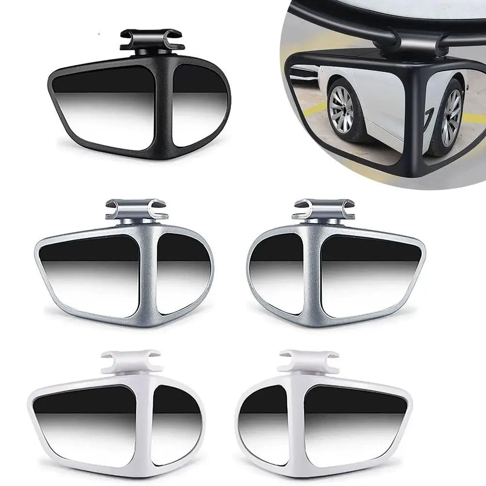 2pcs Universal Blind Spot Mirrors 360° Adjustable Wide-Angle View HD Side Rear Rearview Mirror Auto Auxiliary Rearview