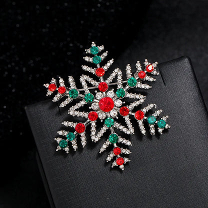 SKEDS Luxury Rhinestone Christmas Tree Snow Man Brooch For Women Men Exuqisite Fetival Enamel Badges Buckle Trendy Jewelry Pin