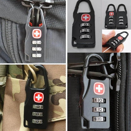 3pcs Outdoor Backpack Handbag Zipper Lock Anti Theft Portable Mini Combination Code Number Lock for Travel Backpack Accessories