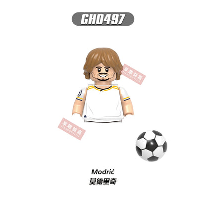 2026 NEW World Famous Football Players Figurine Messi Ronaldo Neymar Lewandowski Mini Action Building Block Model Toy Kids Gifts