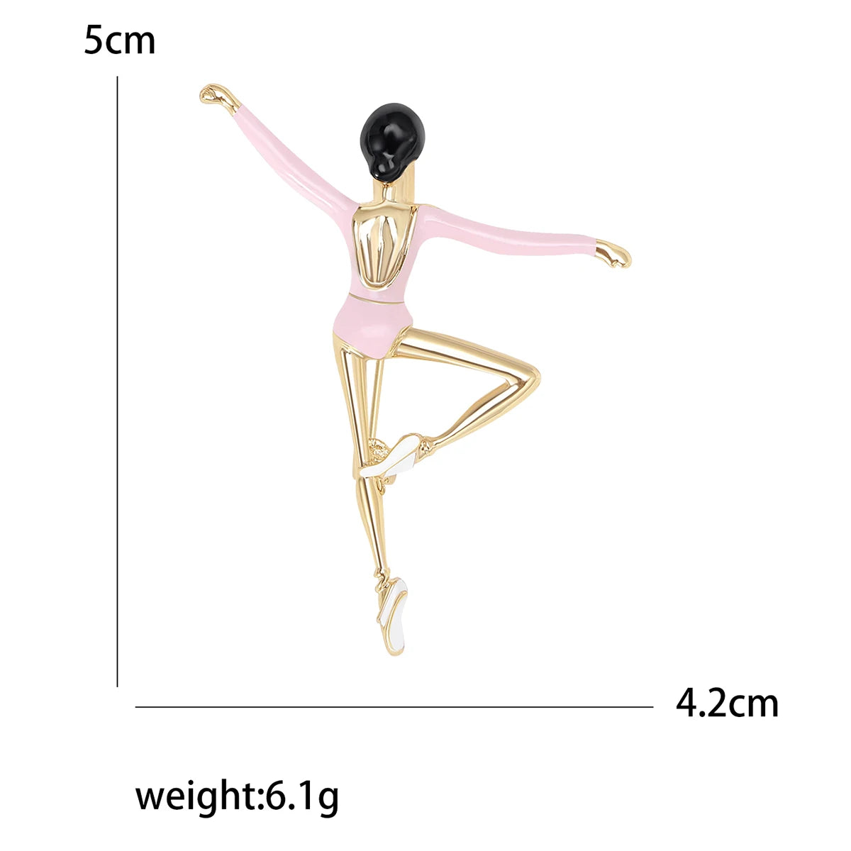 Rhinestone Ballerina Brooches for Women Acrylic Elf Pins Pearl Girls Accessories Office Party Friend Gifts