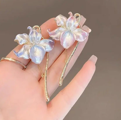 Resin Tulip Brooch for Women Unisex Rhinestone Flower Pin Pearl Plant Lapel Pin Banquet Party Backpack Gifts Jewelry Accessories