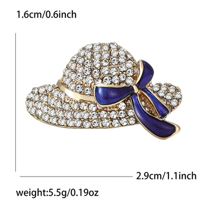Luxury Rhinestone Sun Hat Brooches for Women Unisex Clothing Pins Necklace Event Party Backpack Fashion New Yea Gifts Decoration