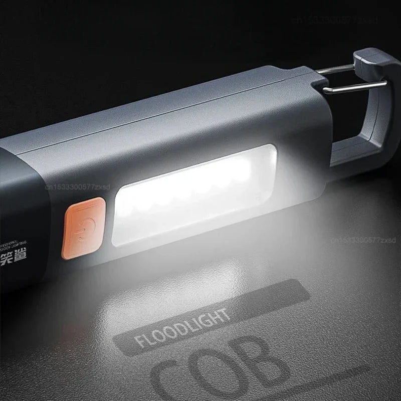Mijia Outdoor Flashlight Portable Strong Lights Variable Focus with Floodlight Side Lights Long Range USB Rechargeable LED Lamp