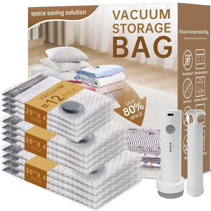 Vacuum Compression Bag Travel Storage Bag Thickened for Clothes, Quilts, Down Jackets, and Suitcases
