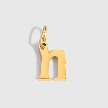 eManco Stainless Steel Cut 26 Letters Charm DIY Women's Necklace Bracelet Jewelry Making Factory Direct Sales