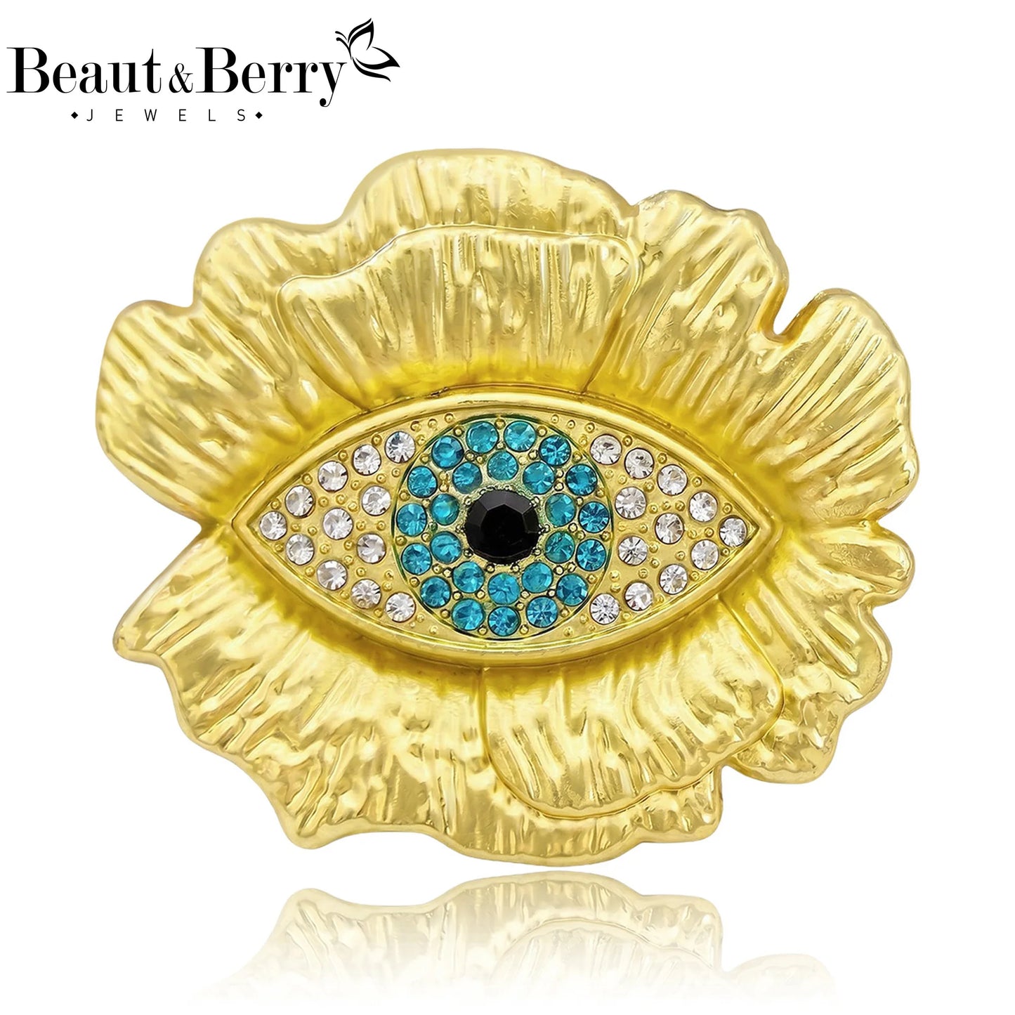 Beaut&Berry Luxury Glossy Devil's Eye Brooches for Women Unisex Novelty Pins Casual Party Jewelry Accessories Gifts Decoration