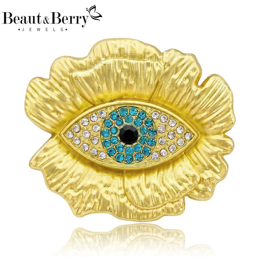 Beaut&Berry Luxury Glossy Devil's Eye Brooches for Women Unisex Novelty Pins Casual Party Jewelry Accessories Gifts Decoration