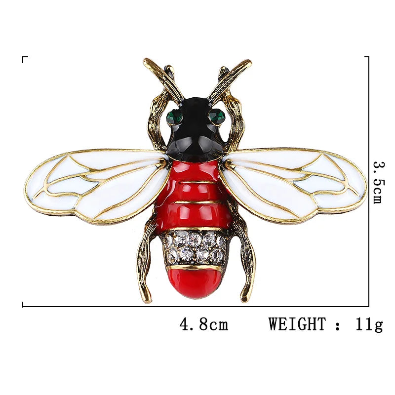 SHMIK Women Men Bee Beetle Crystal Pearl Brooches Pin Fashion Metal Cute Insect Jewelry Accessoreis Retro Women's Men's Brooch