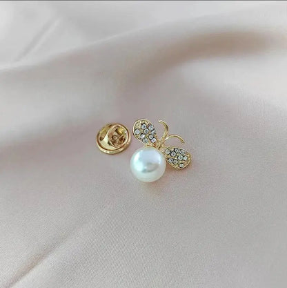 Cute Mini Brooch Pins Colorful Crystal Fruit Bowknot Flower Neckline Lapel Pin for Women Girls Buckle Jewelry Gifts
