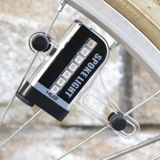 Bicycle Spoke Light 14led 2 Mode Multi Pattern Wind And Fire Wheel Double-Sided Induction True Color 30 Pattern Steel Wire Light