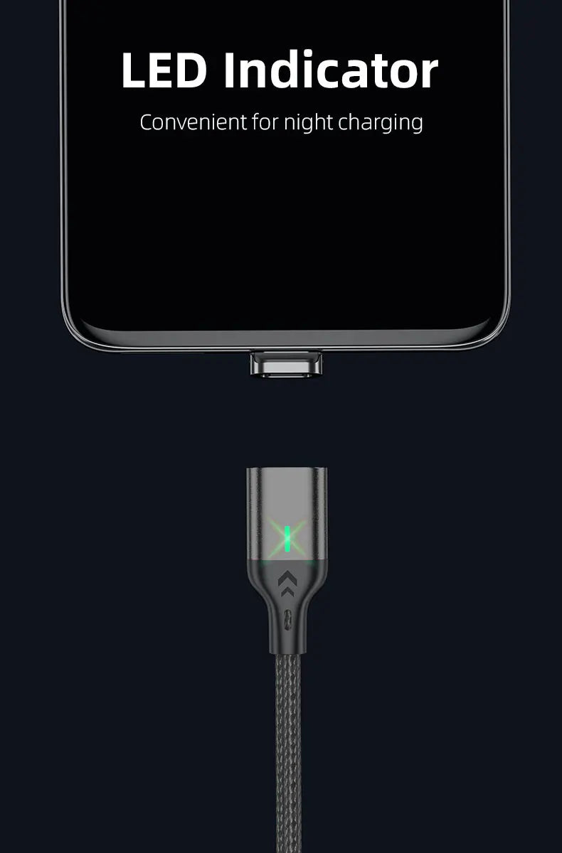 AUFU Magnetic Charge Cable Fast Charging USB Type C Cable for Samsung Xiaomi iPhone Magnet Micro USB Data Quick Charging Wire