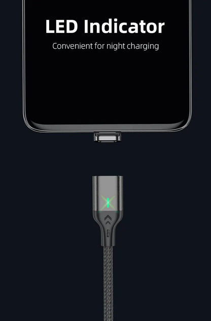 AUFU Magnetic Charge Cable Fast Charging USB Type C Cable for Samsung Xiaomi iPhone Magnet Micro USB Data Quick Charging Wire