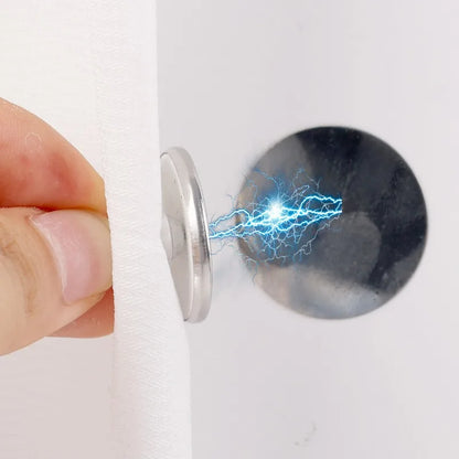 4Pairs Curtain Magnets Closure with Self-Adhesive Patch Keep Curtain Closed Bathroom Bedroom Magnetic Light-Blocking Buckle