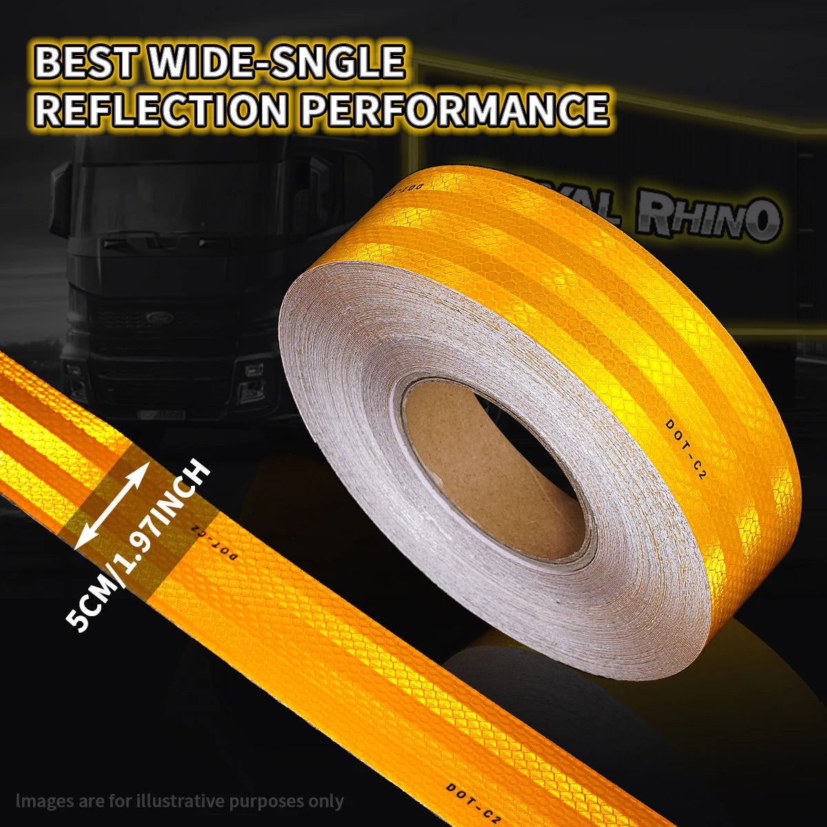 Car Truck Reflective Safety Tape Warning Night Light Waterproof Trailer Reflector Sticker For Car Truck Warning Safety