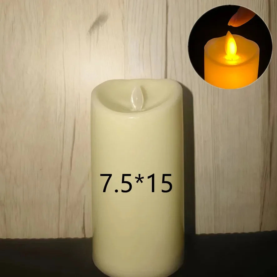 Wholesale LED Flameless Candles Flickering Light for Christmas Wedding Birthday Party Decor, 1–10PCS Battery Operated Candle