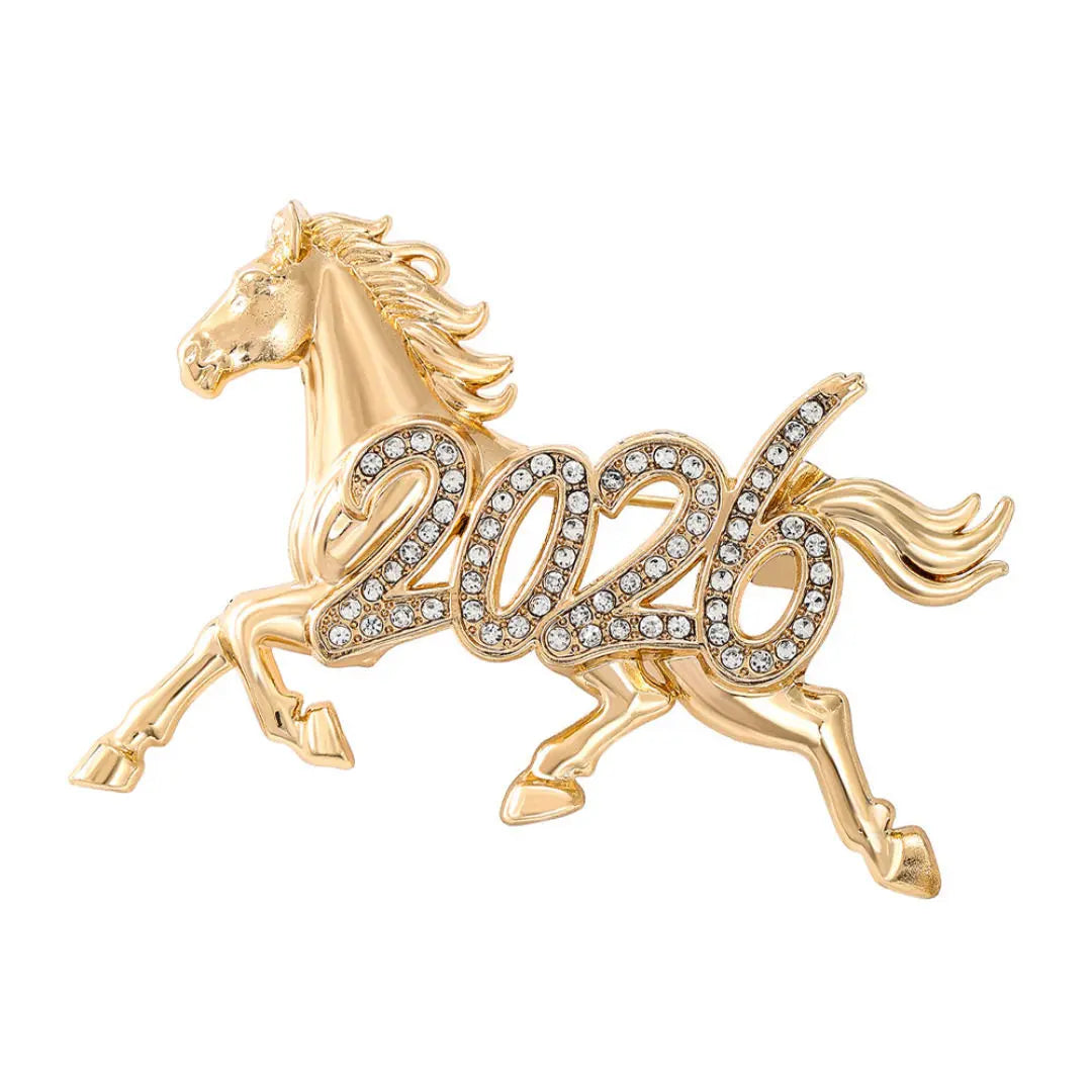 SKEDS Zodiac Horse Year Series Brooch High-End Luxury Chinese Style 2026 Birth Year Accessory Exquisite Animal Pin Gift