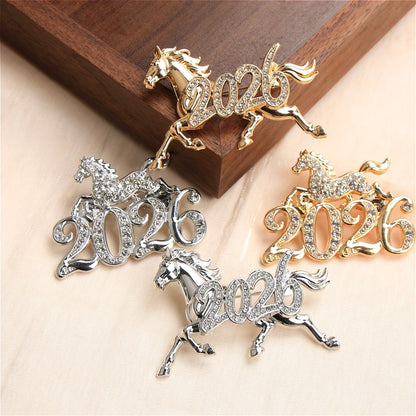 Luxury 2026 Year of the Horse Design Brooch for Men and Women, JewelryAccessories, Wedding, Holiday, Party, Couple'sSurpriseGift