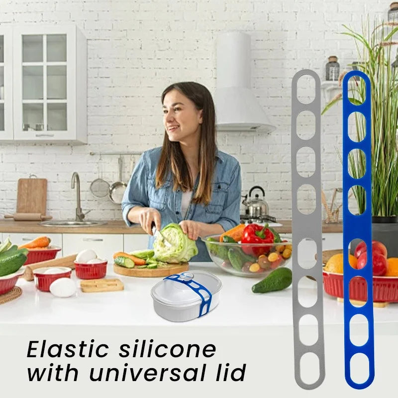 54cm Reusable Lid Strap Silicone Elastic Band Universal Pot Lid  Holder for Lunch Box Strap Elastic Band Outdoor Tableware Tool