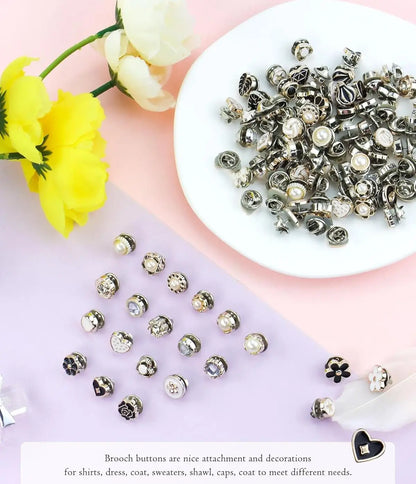 20pcs/Lot Button Brooch Prevent Accidental Exposure Buttons Brooch Badge Cufflinks Button Detachable Buttons Sewing Accessories