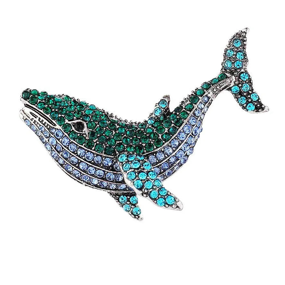 Baroque-style Luxury Whale Animal Design Brooches for Men and Women, Jewelry and Accessories, Wedding, Holiday, and Party Gifts
