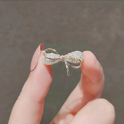 Cute Mini Brooch Pins Colorful Crystal Fruit Bowknot Flower Neckline Lapel Pin for Women Girls Buckle Jewelry Gifts