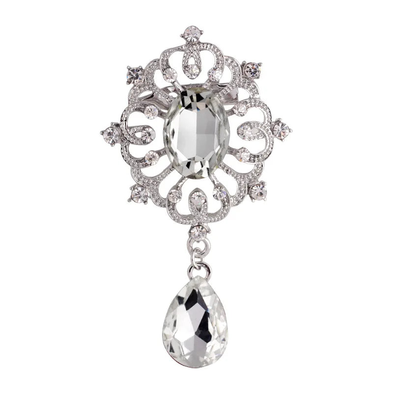 High fashion pins court vintage crystal brooch fashion pendant wedding women's brooch pin jewelry gifts