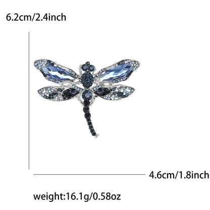 Beaut&Berry Crystal Dragonfly Brooches for Women Unisex insect Pins Multi-coloured Optional Casual Party Accessories Gifts